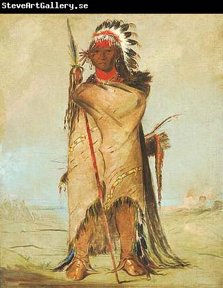 George Catlin Fort Union 1832 Crow-Apsaalooke oil painting